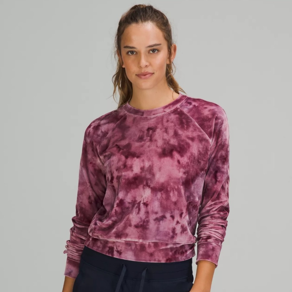 Lululemon Velour Warm Down Crew Interstellar Cassis Multi